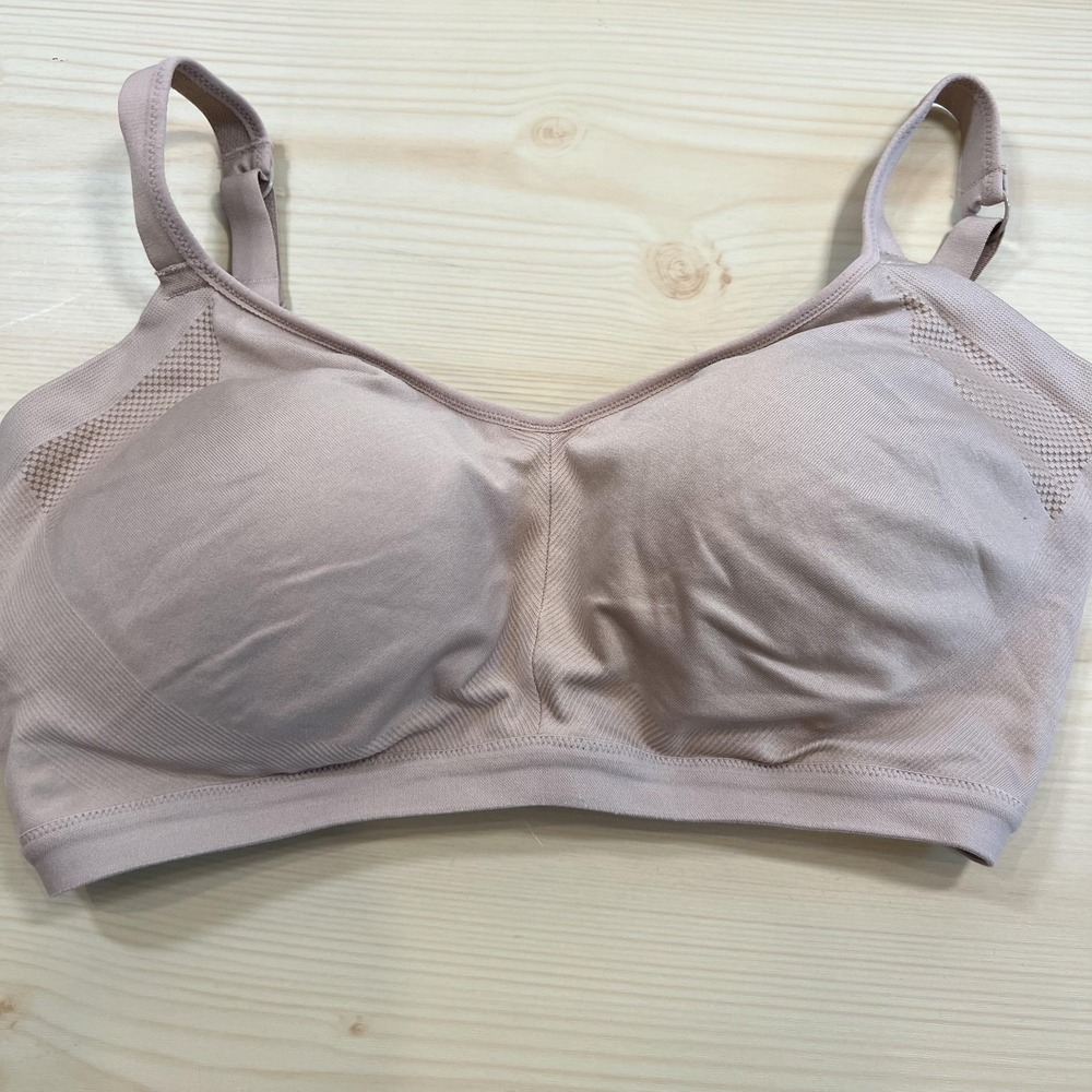 Warner's Bra Womens XL Beige Wireless T Shirt Lightly Lined Seamless Everyday